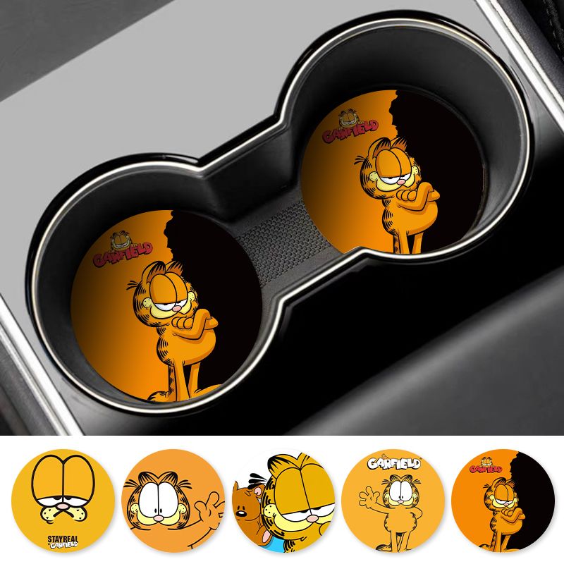 Tablet Accessories For Car - Sous-verre de voiture Garfield dessin animé,