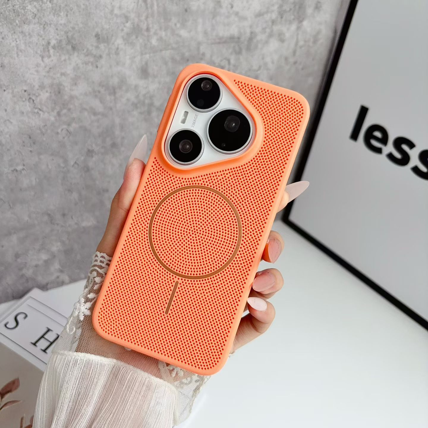 Huawei Pura 70 - Coque magnétique pour Magsafe, coque respirante,