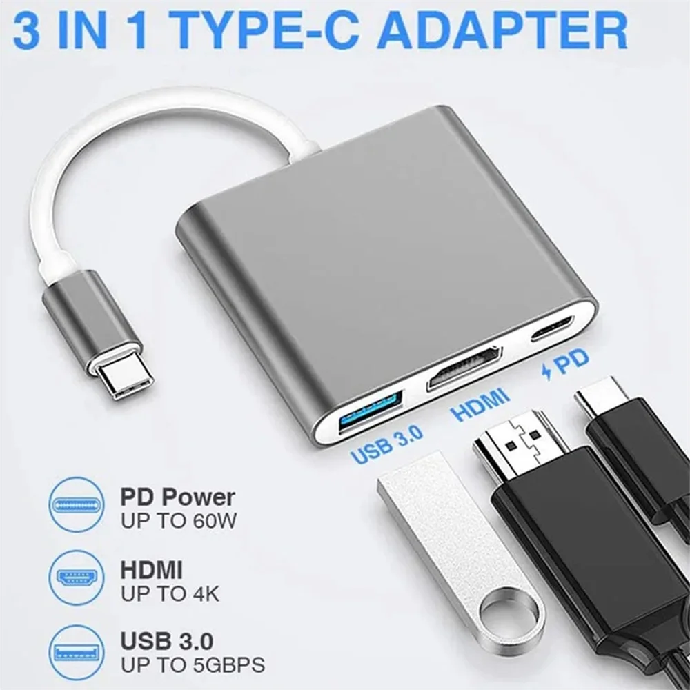 Hub USB-C 3-en-1, adaptateur m - Hdmi Adapter Tablet avis et prix