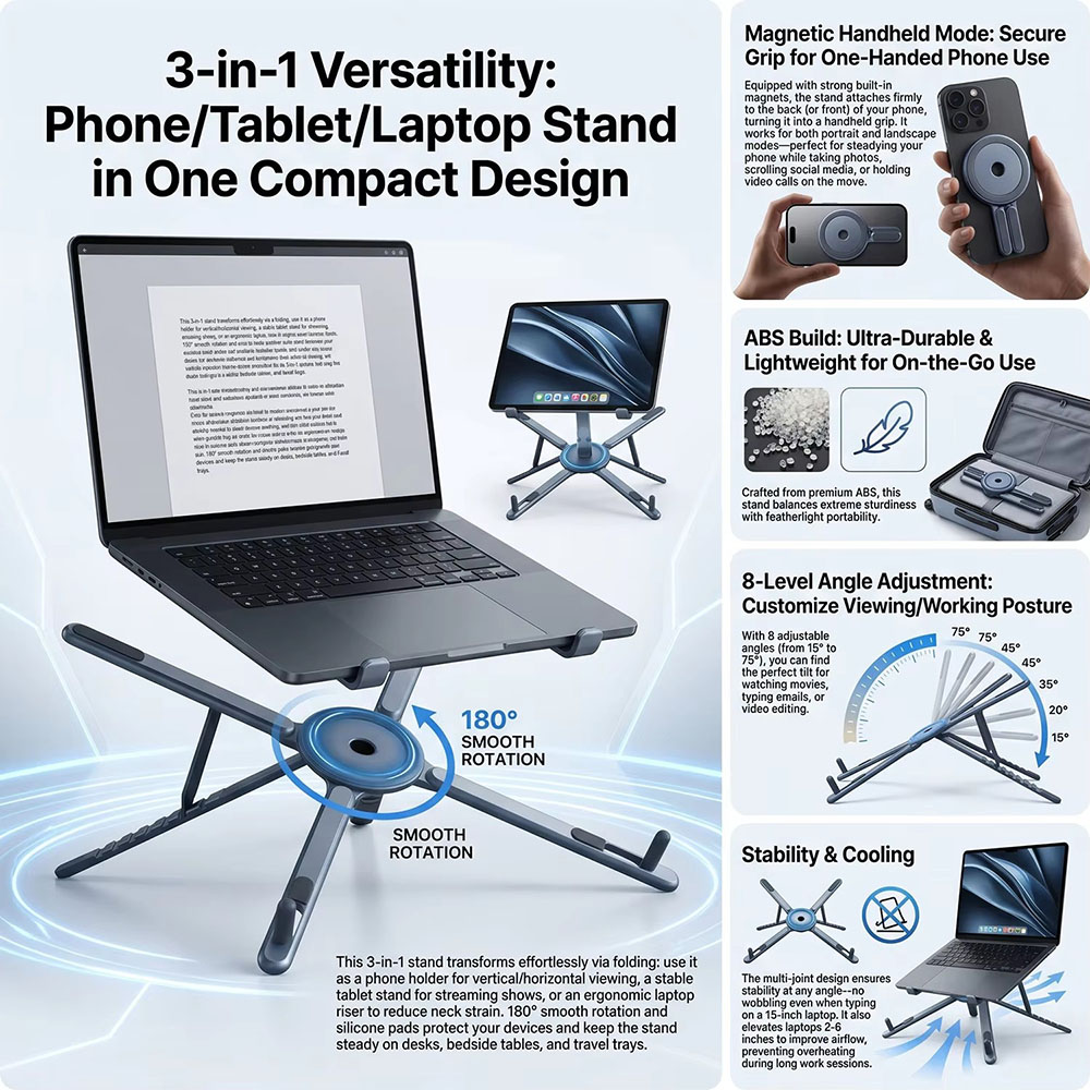 Support de téléphone magnétiqu - Essential Tablet Accessories avis et prix